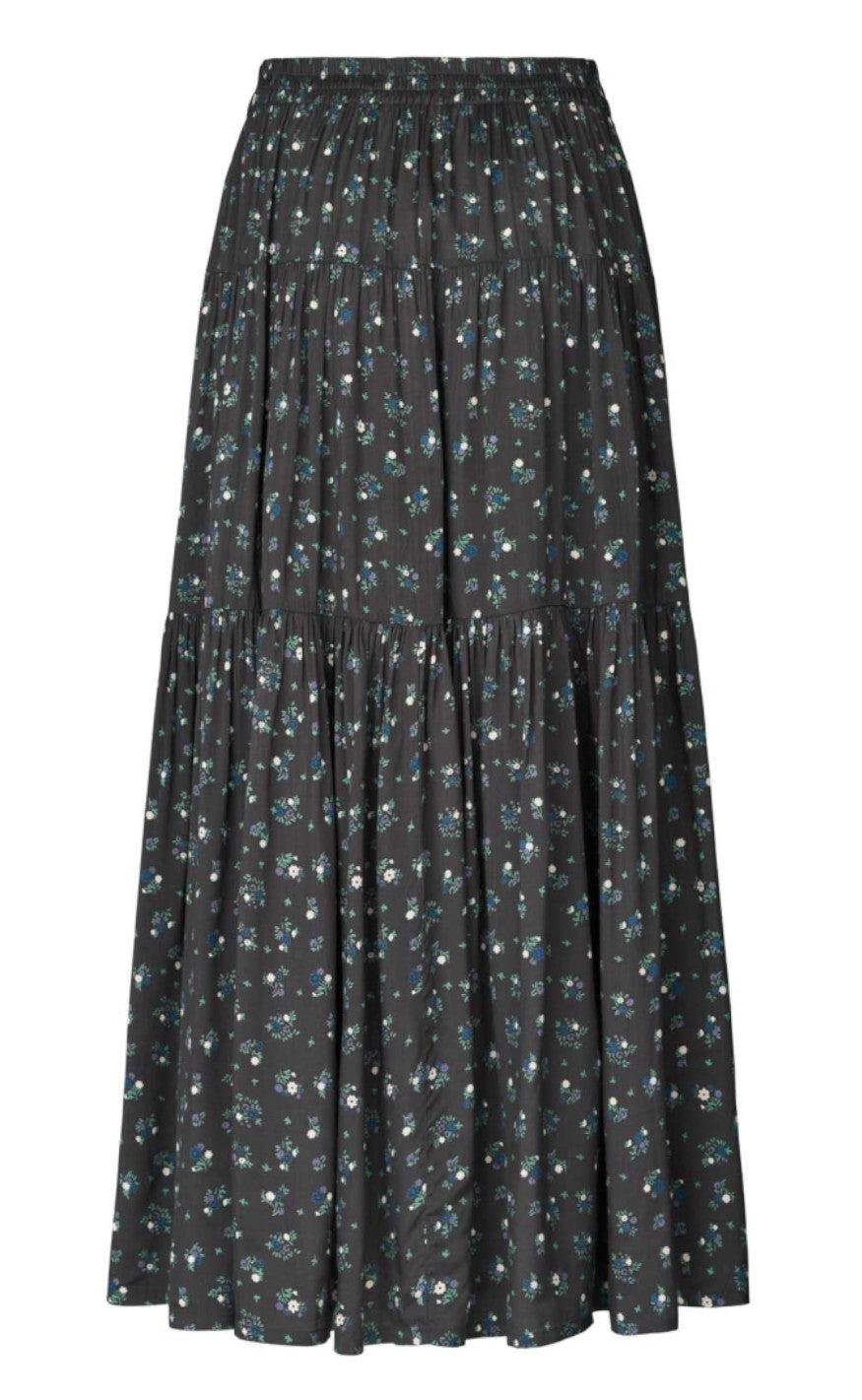 Lollys Laundry Nederdel  - Sunset - Washed Black