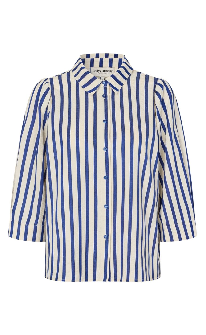 Lollys Laundry Skjorte - Bonoll Ss - Blue