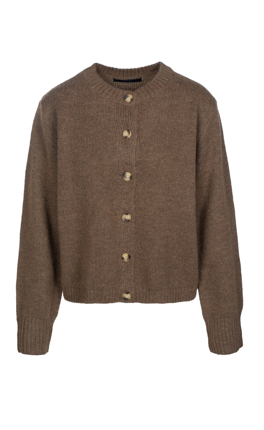 Luxzuz Cardigan - Elida - Cocoa Brown
