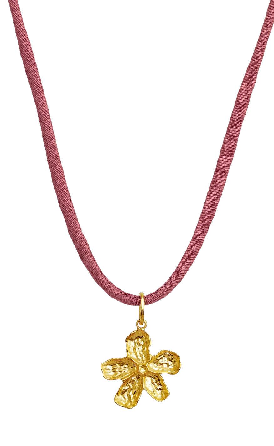 Maanesten Halskæde -  Rosa - Gold Colour