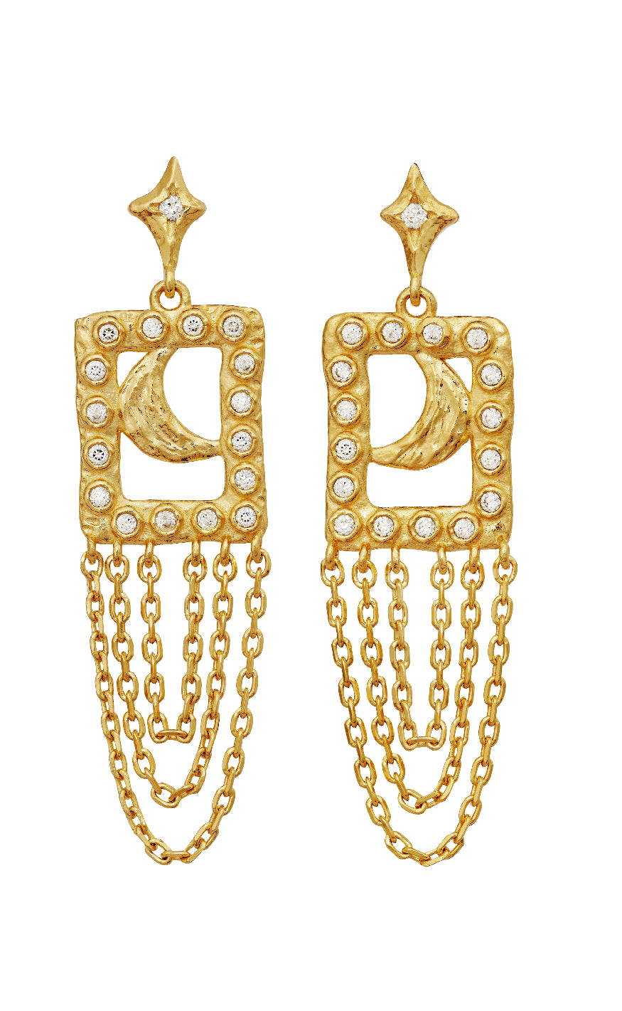 Maanesten øreringe - Barbra - Gold Colour