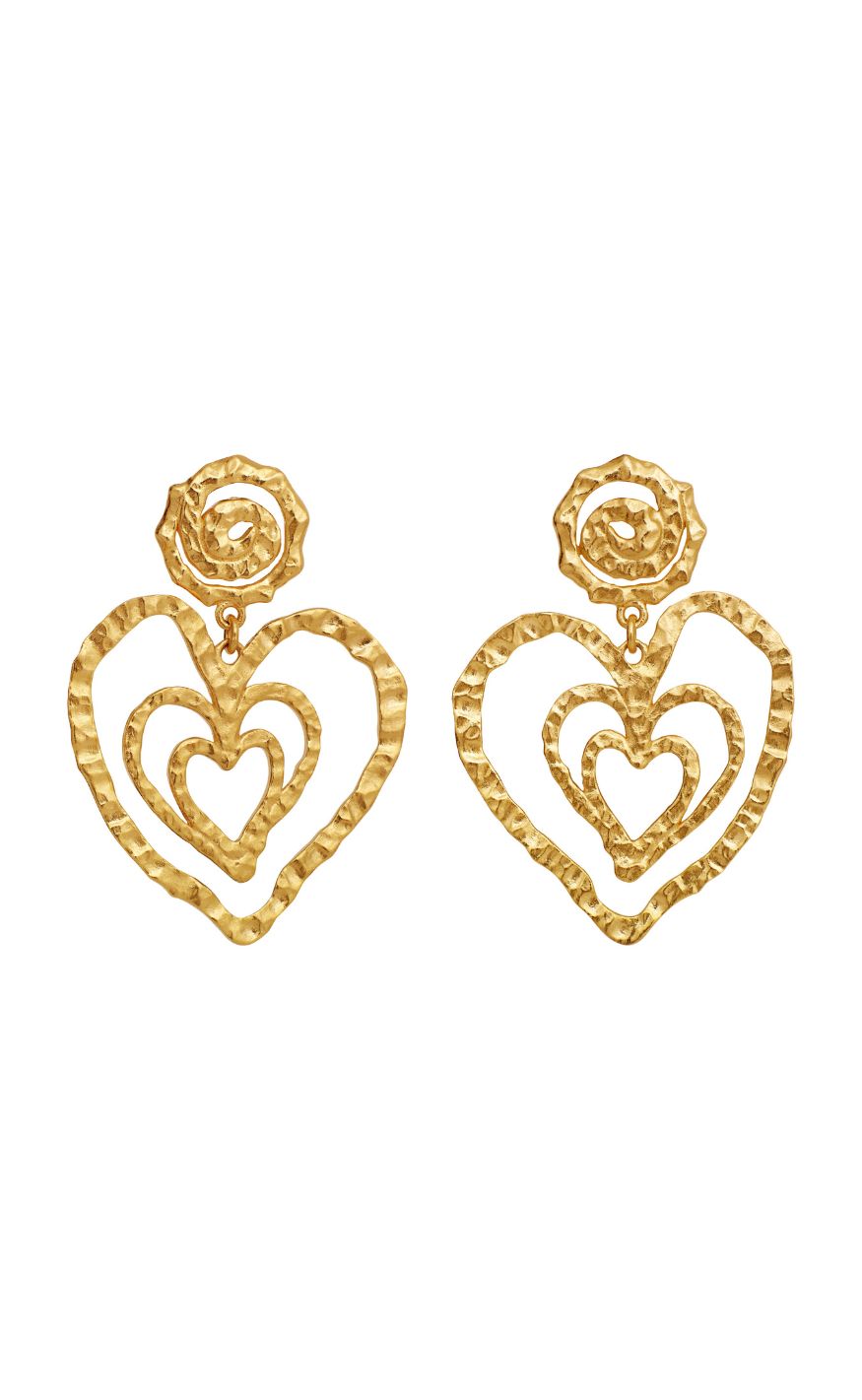 Maanesten øreringe - Beate - Gold Colour