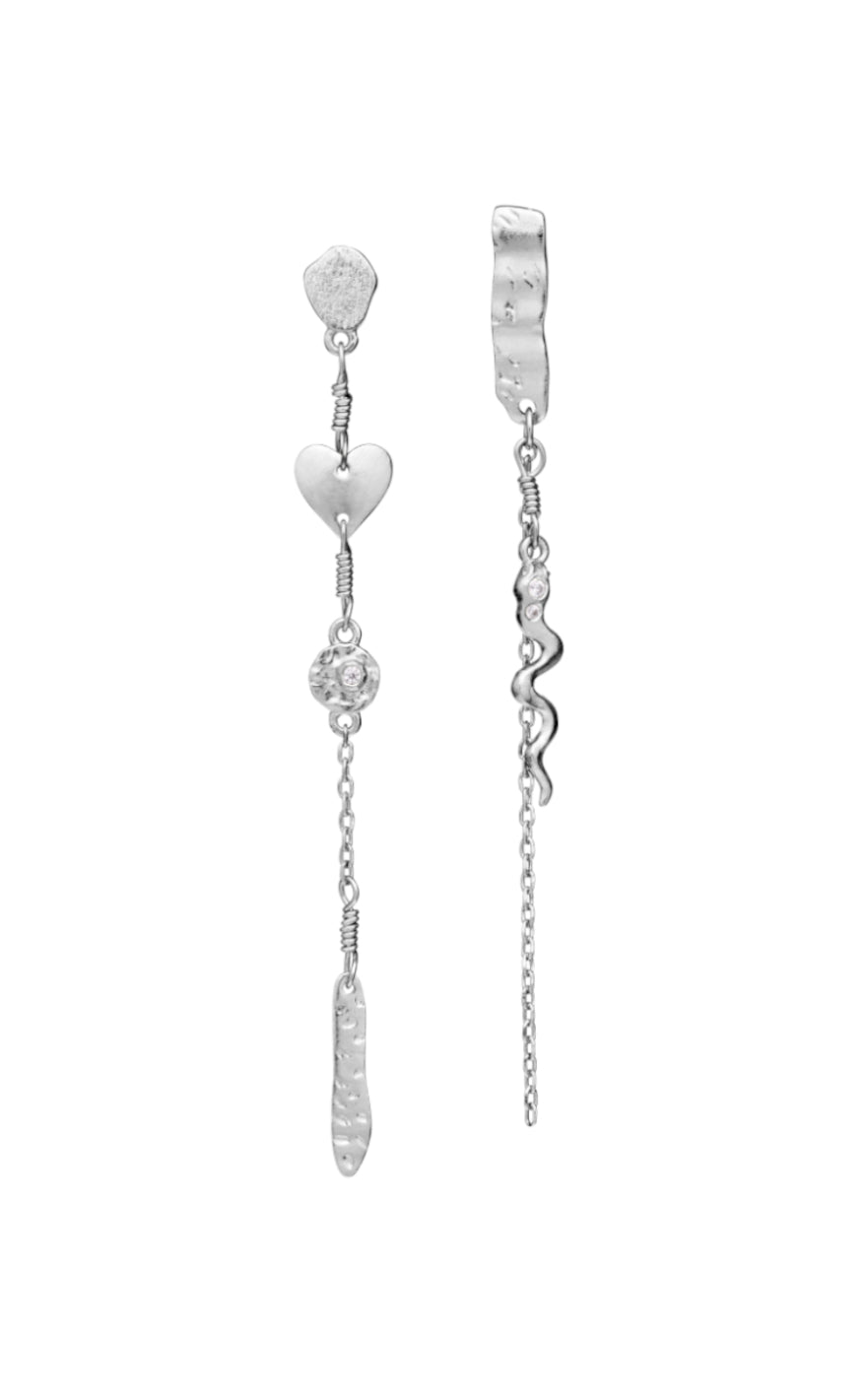 Maanesten øreringe - Delfine - Silver Colour