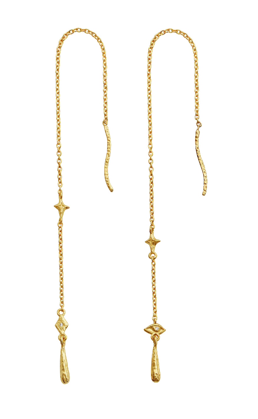 Maanesten øreringe - Duet - Gold Colour