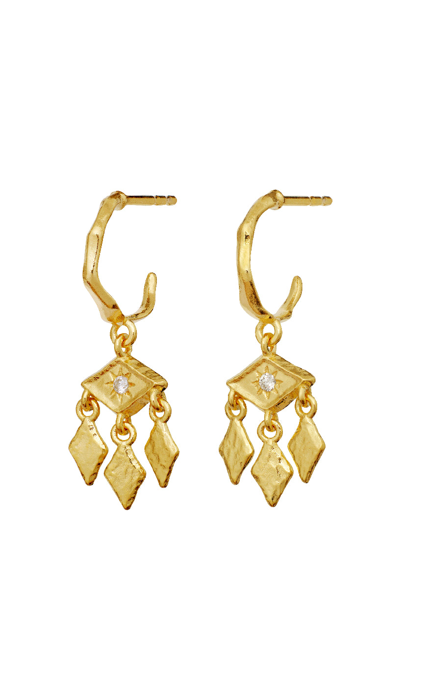 Maanesten øreringe - Edwina - Gold Colour
