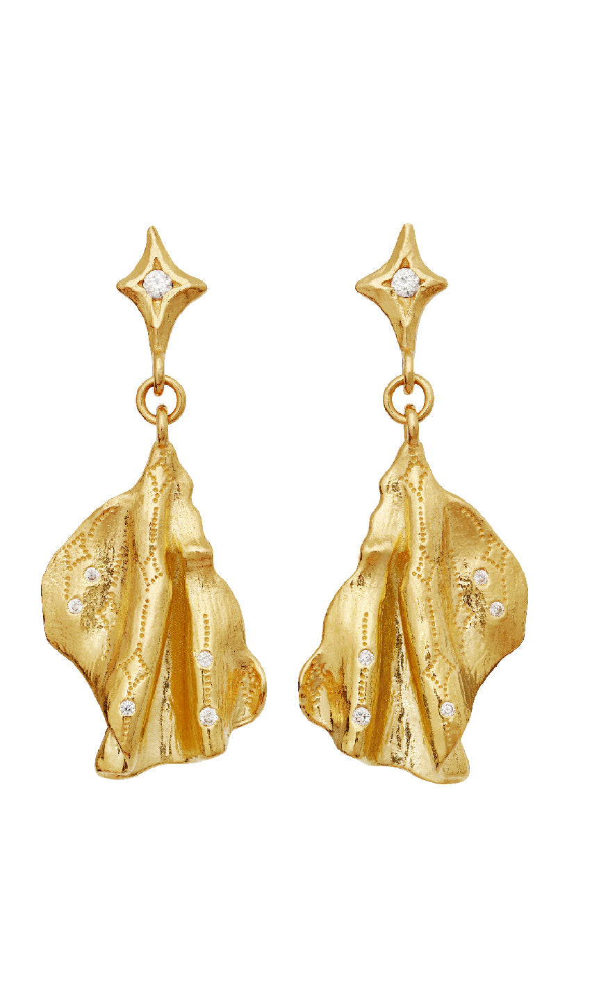 Maanesten øreringe - Gerda - Gold Colour