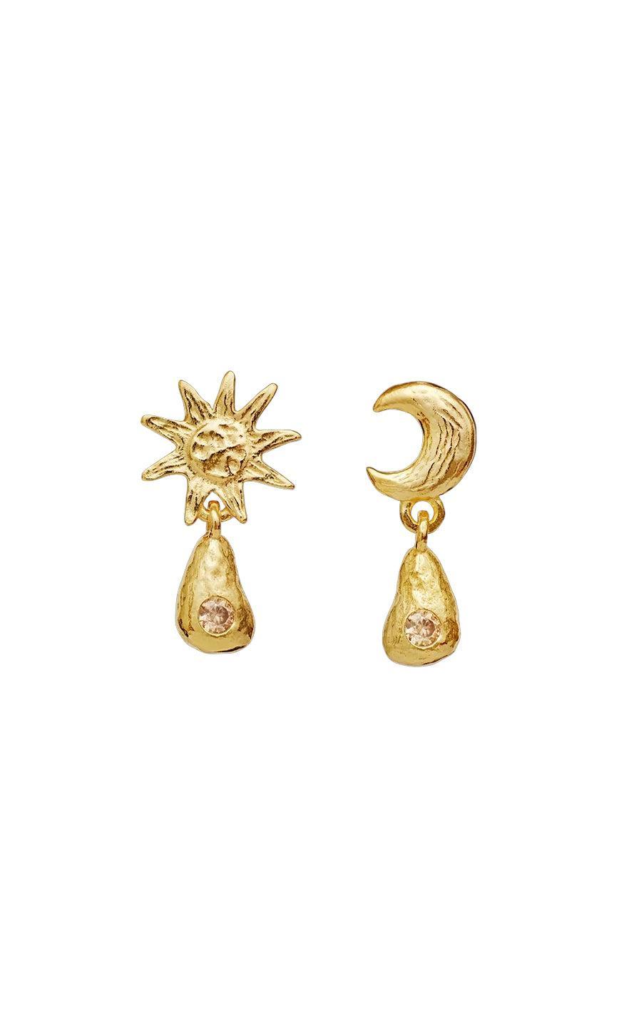 Maanesten øreringe - Lainy - Gold Colour