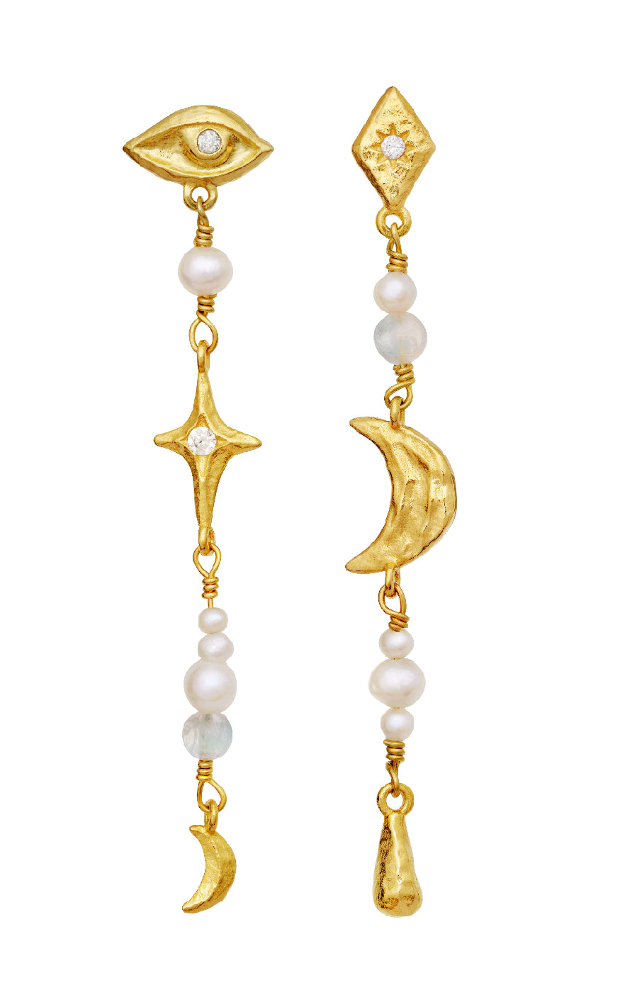 Maanesten øreringe - Sissone - Gold Colour