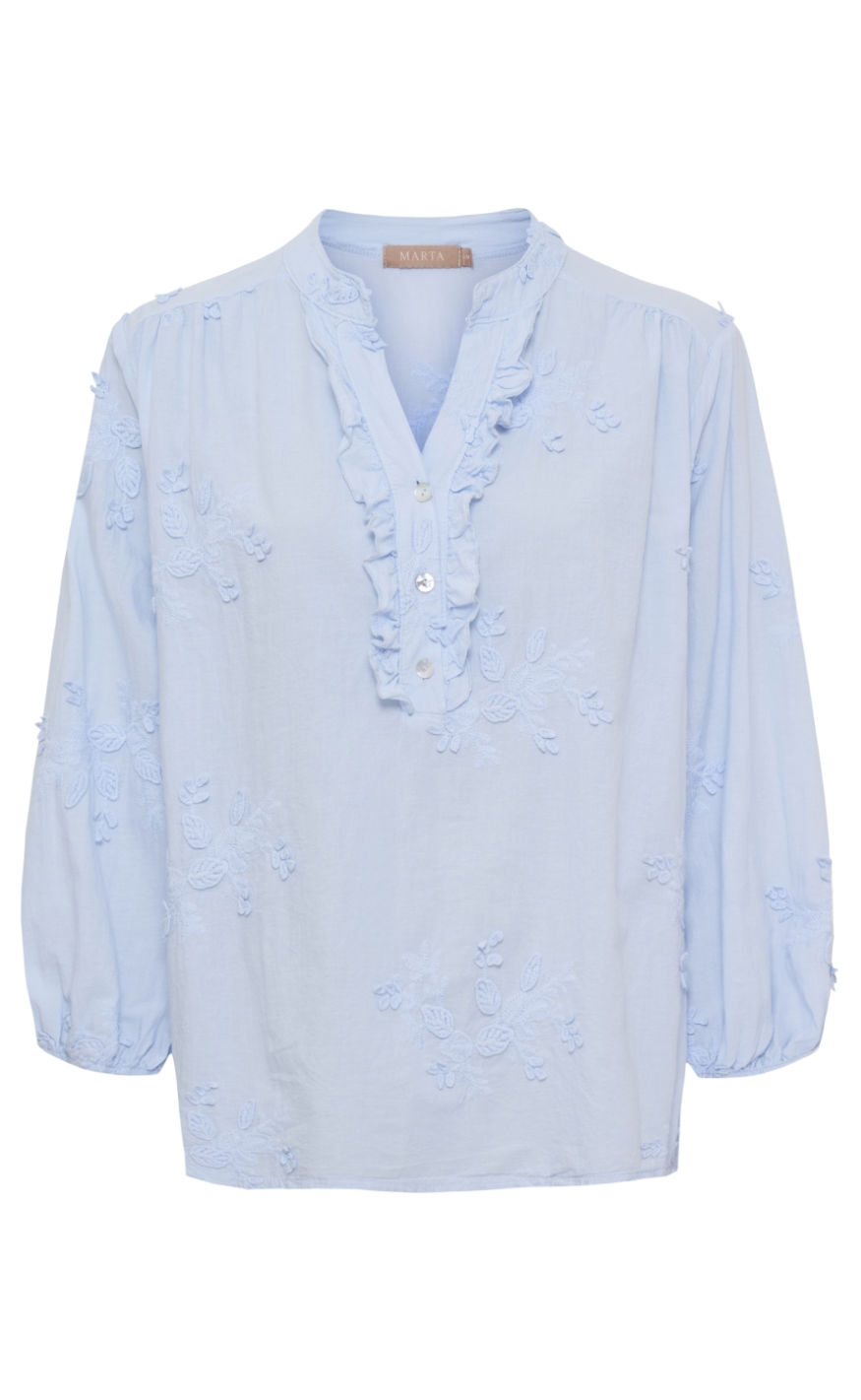 Marta Du Chateau Bluse - Annika - Cielo