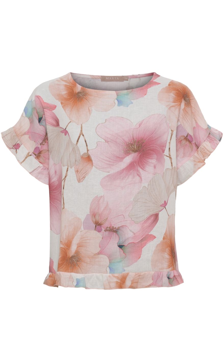 Marta Du Chateau Bluse - Mathea - Pink Flower