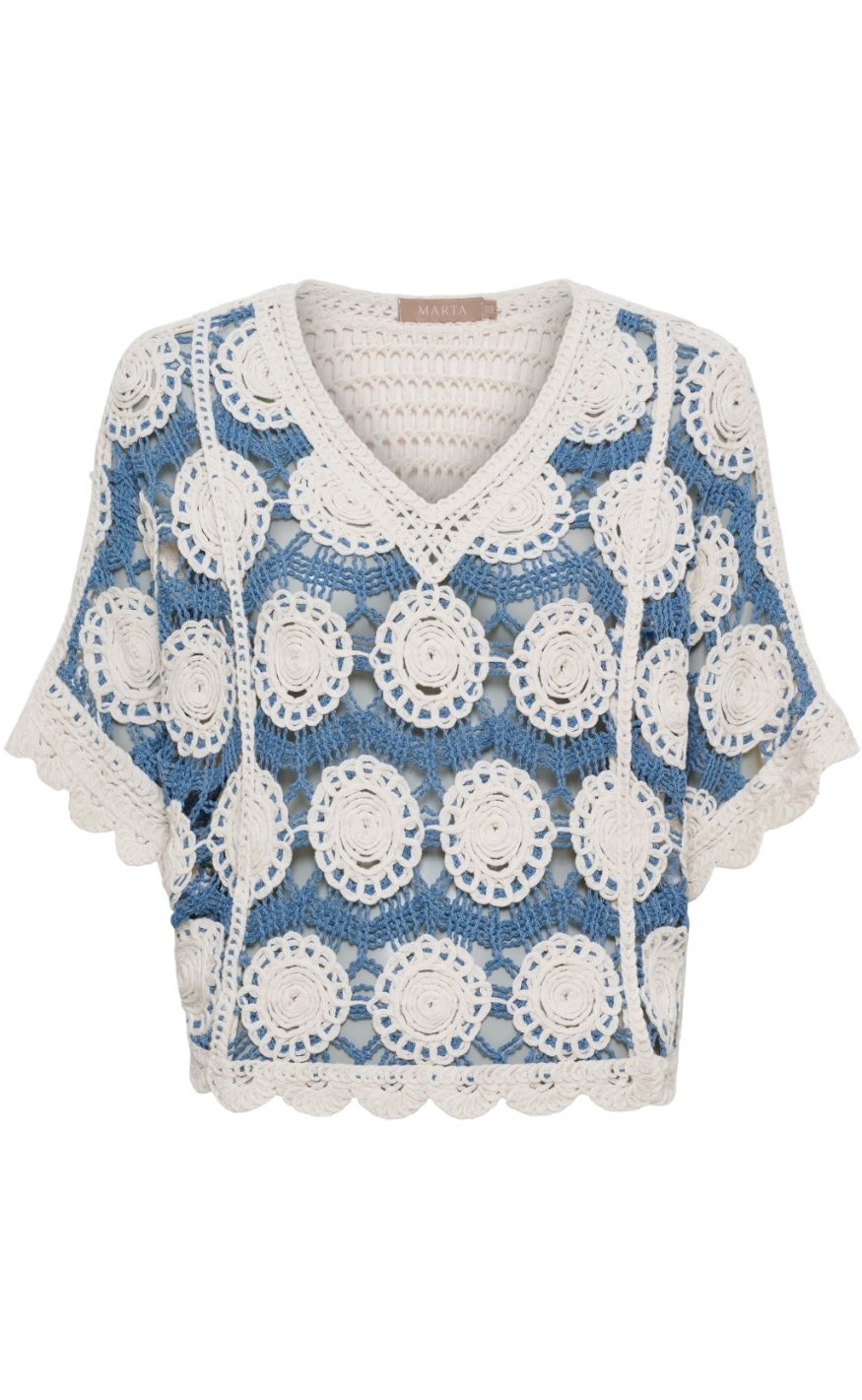 Marta Du Chateau Bluse - Mikaela - Blue