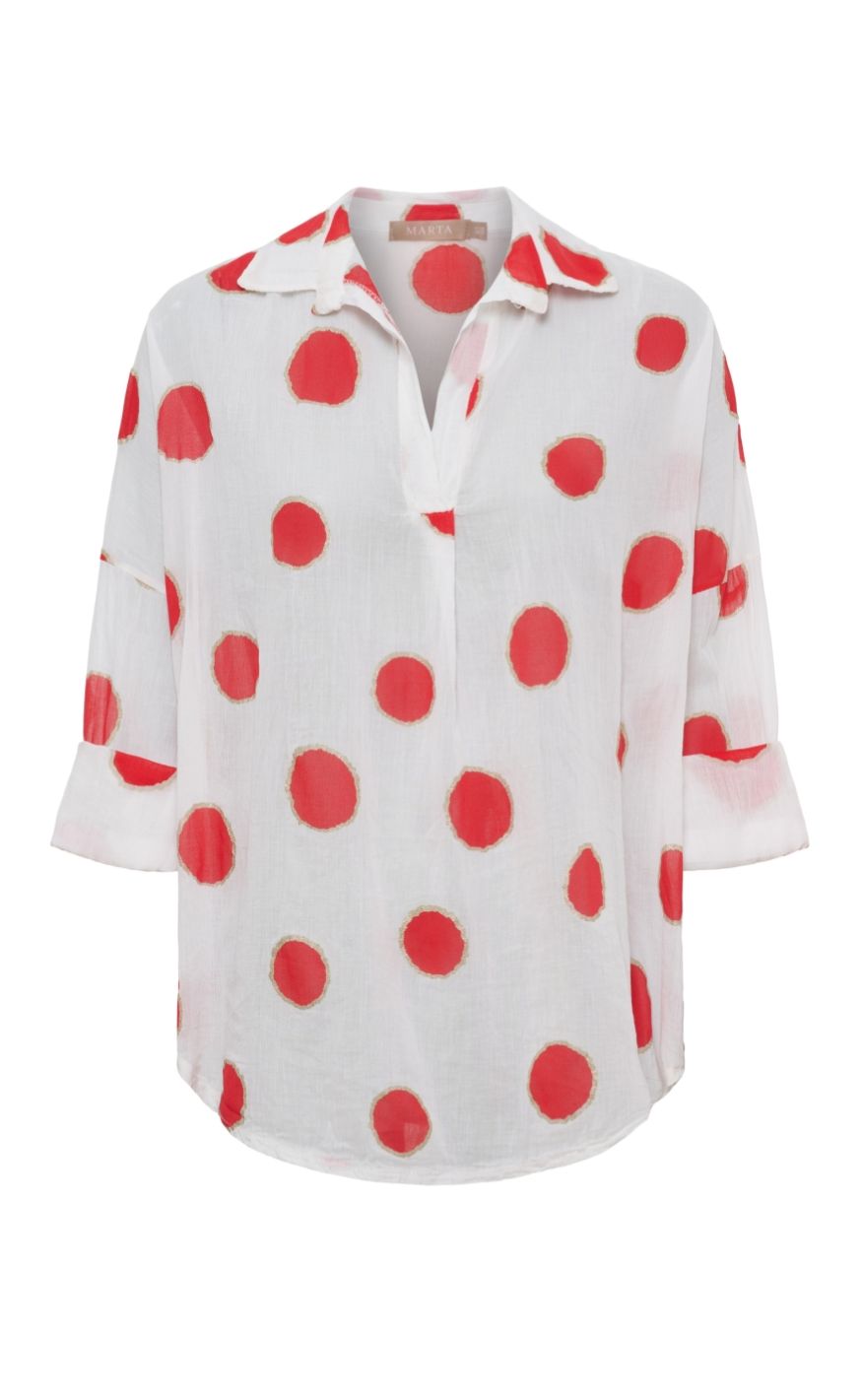 Marta Du Chateau Bluse - Riva - Red