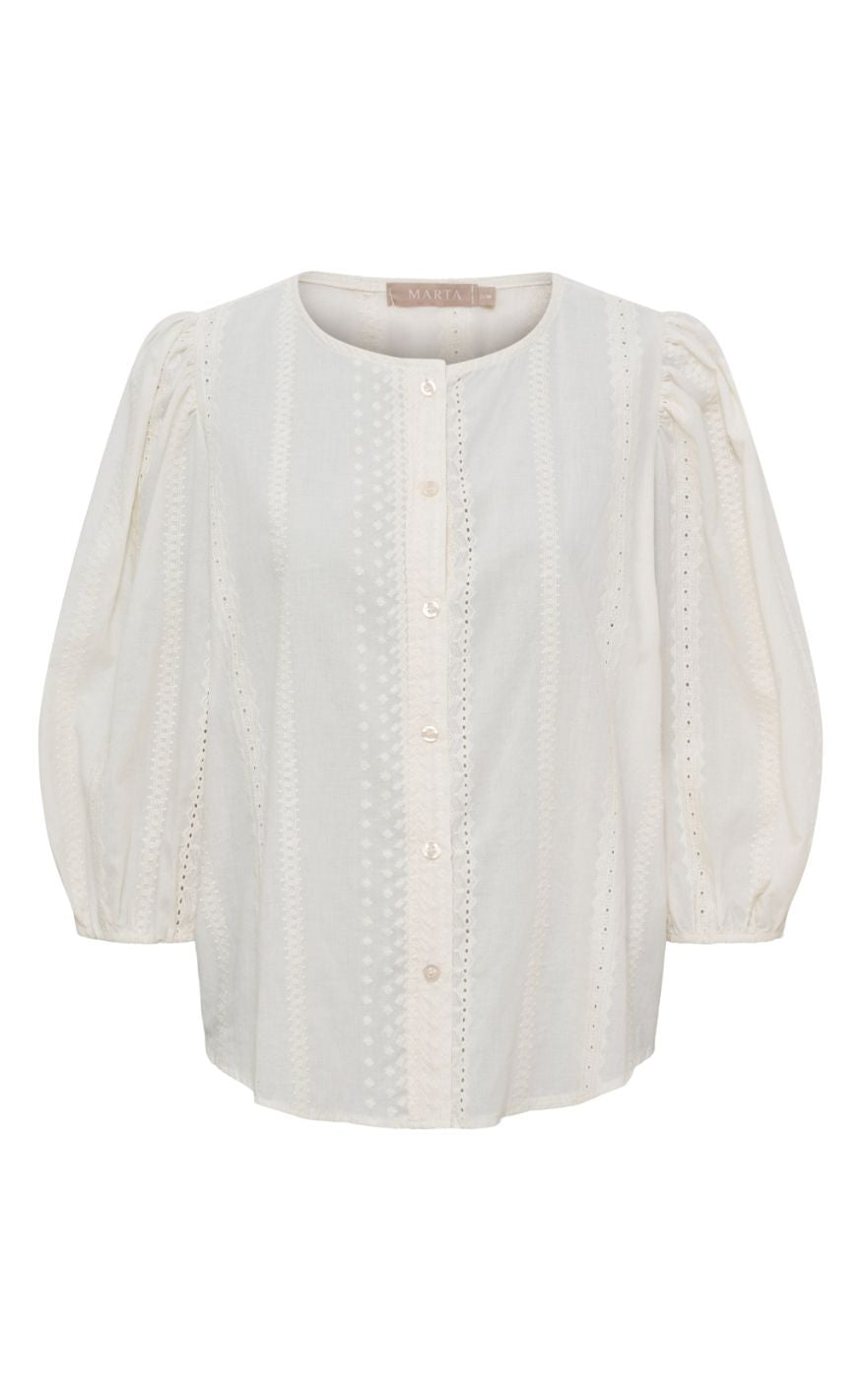 Marta Du Chateau Bluse - Valessia - Creme