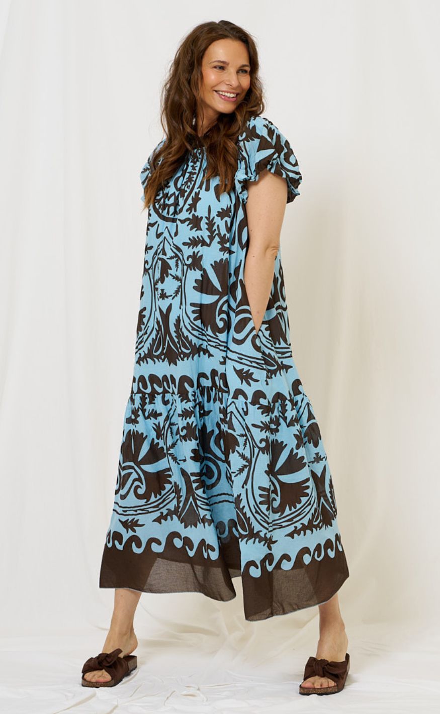 Marta Du Chateau Kjole - Muse - Blue/marrone