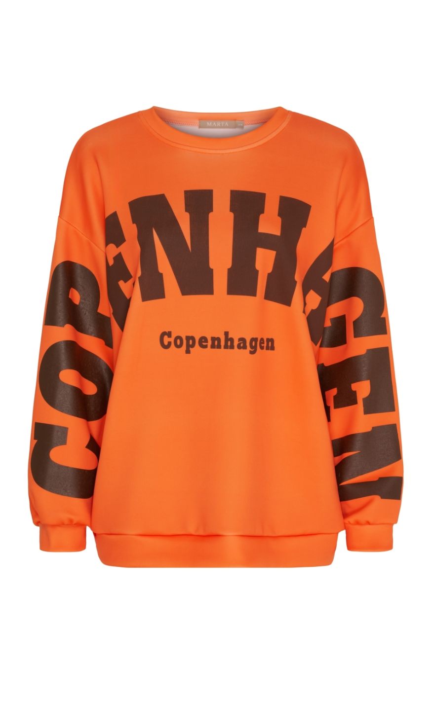 Marta Du Chateau Sweatshirt - Hibiscus - Orange/moro