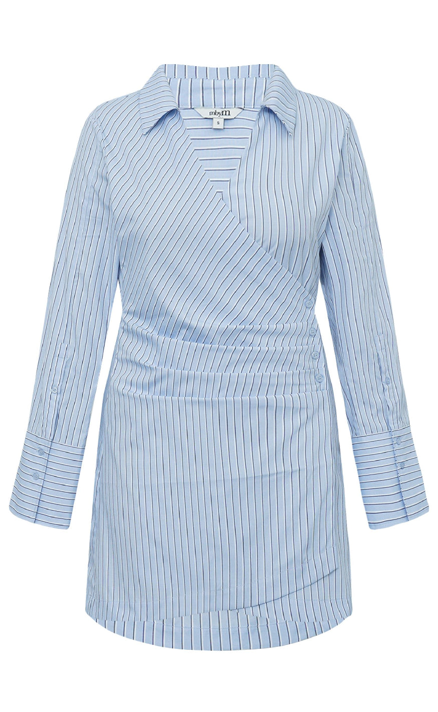 Mbym Kjole - Saffira-m - Blue Navy Stripe