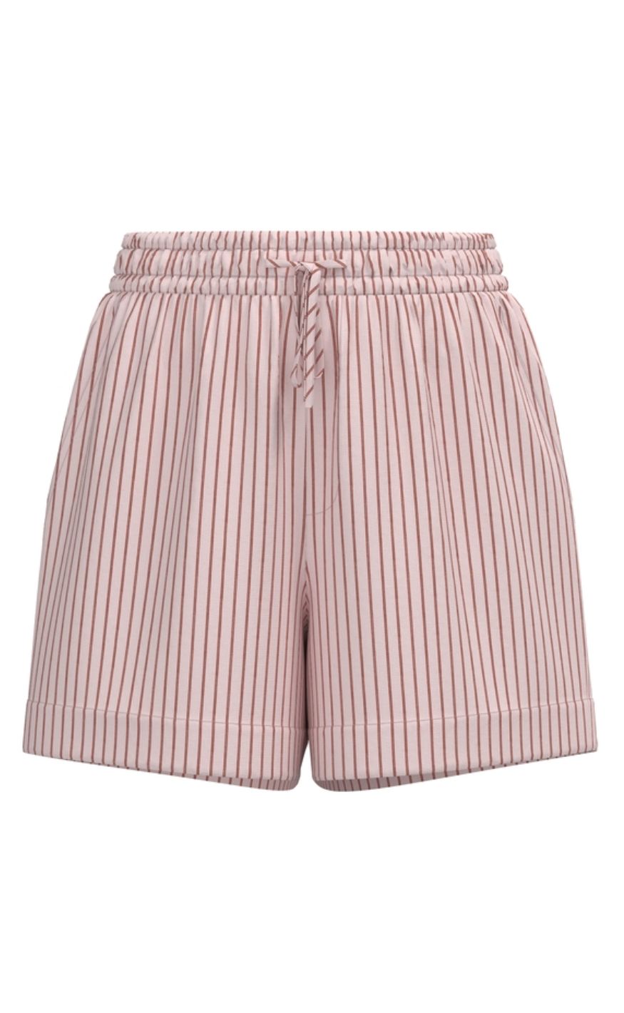 Mbym Shorts - Meris-m - Pink Wine Stripe