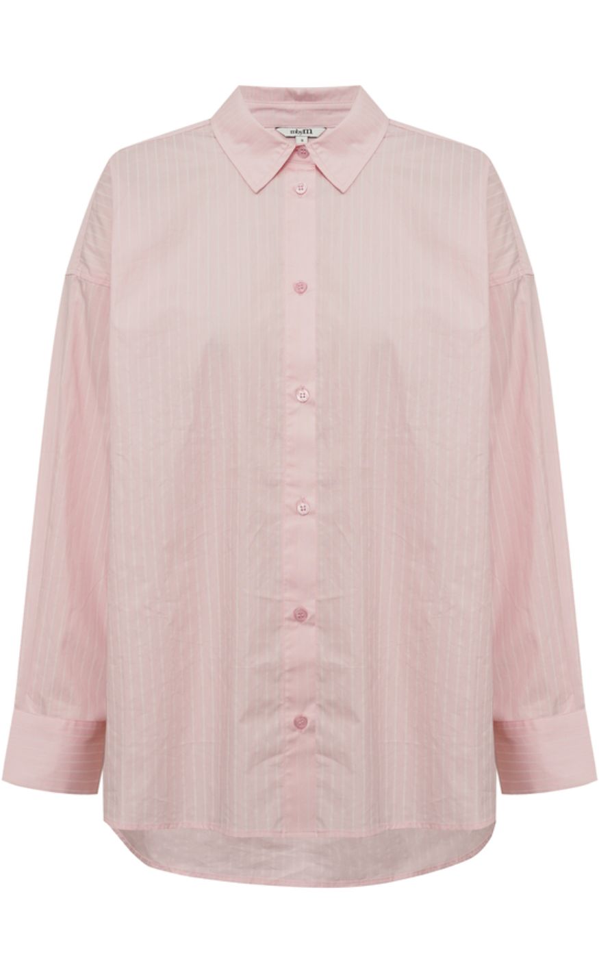 Mbym Skjorte - Brisa Boxy-m - Pale Pink Sugar Stripe