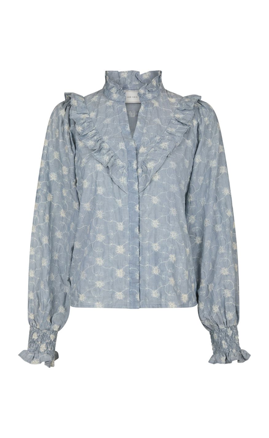 Neo Noir Bluse - Degas Delicate - Dusty Blue