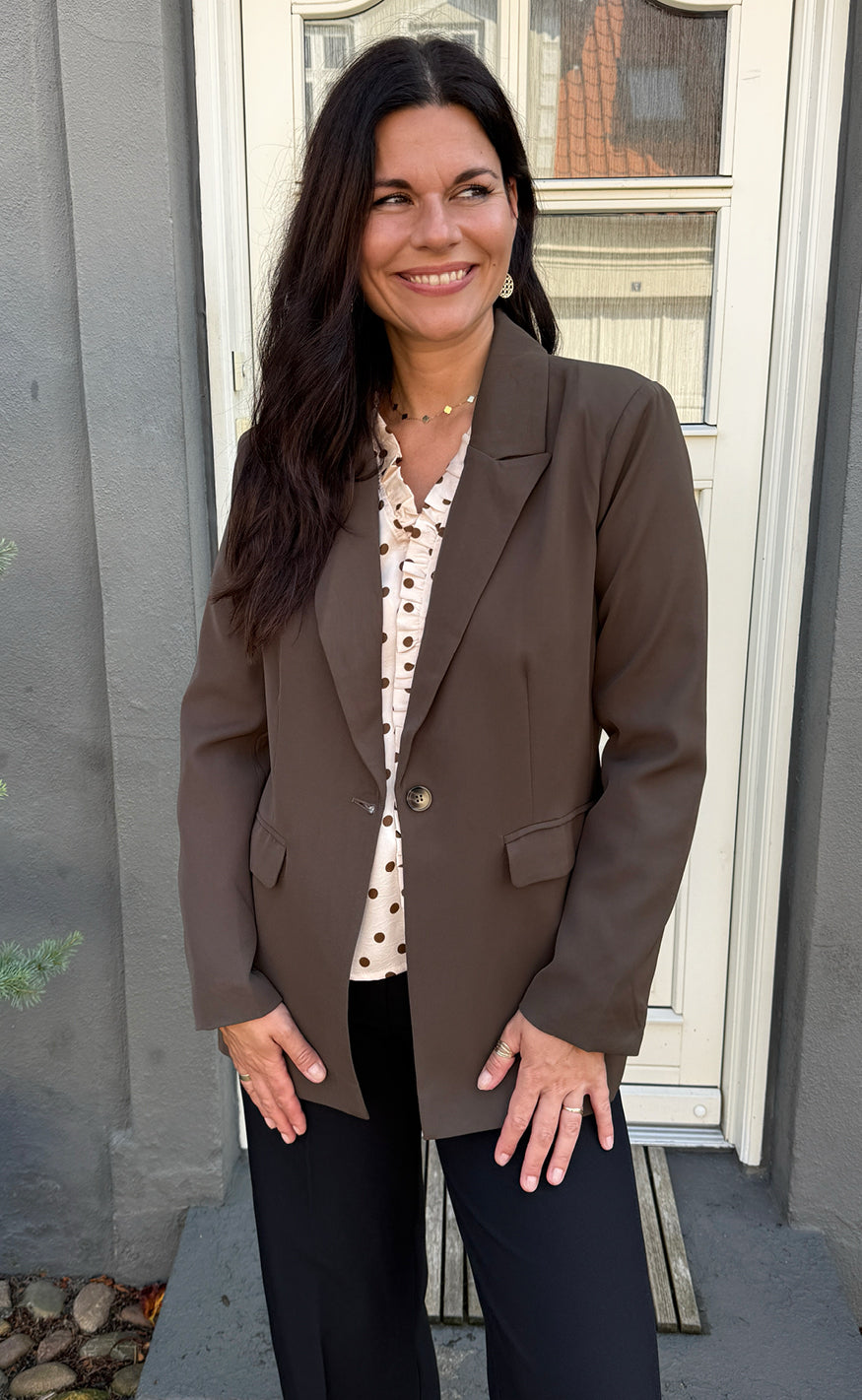 Say Ina Copenhagen Blazer - Liva - Dark Brown