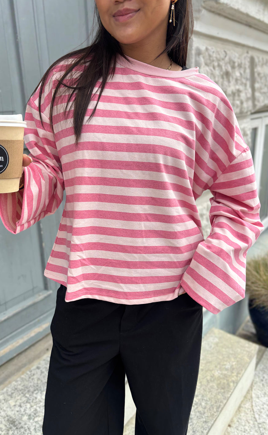Say Ina Copenhagen Bluse - Emilia - Pink Striped