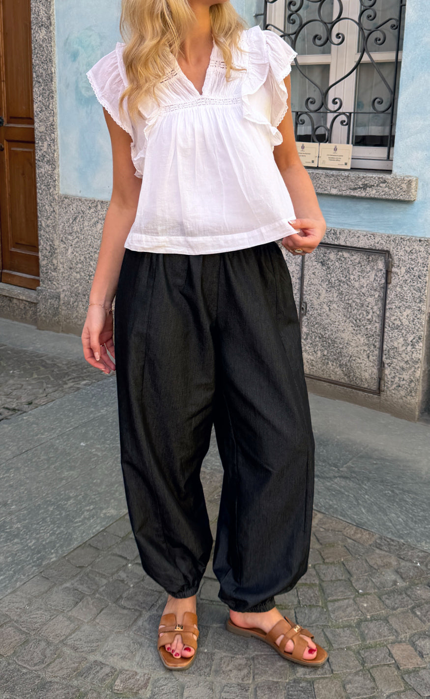 Say Ina Copenhagen Bukser - Detia Balloon - Black Denim