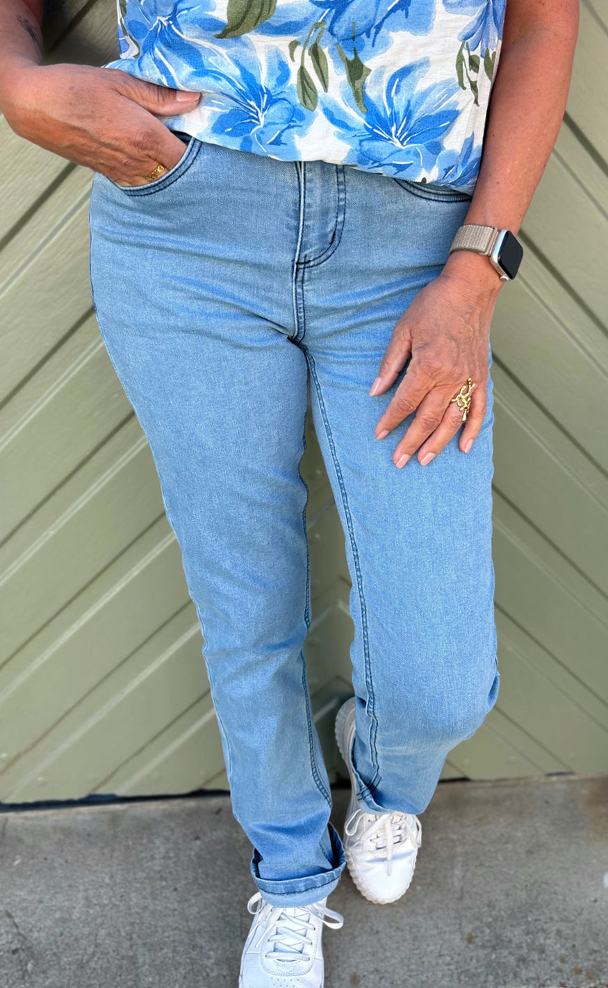 Say Ina Copenhagen Bukser - Sara Stretch - Light Denim Blue