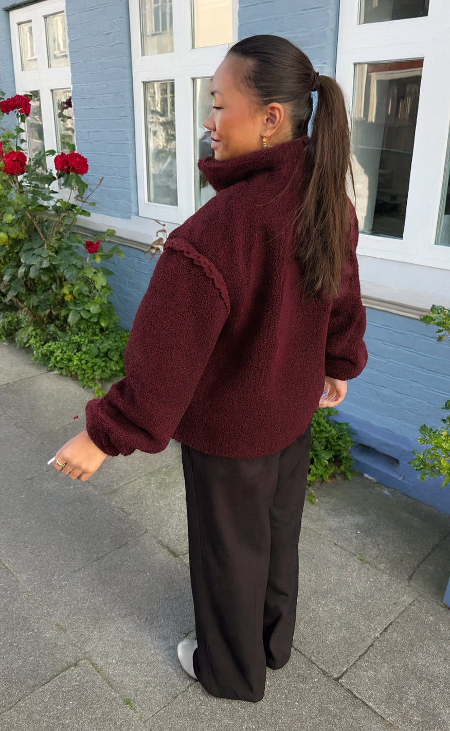 Say Ina Copenhagen Fleece Jakke - Fia - Bordeaux
