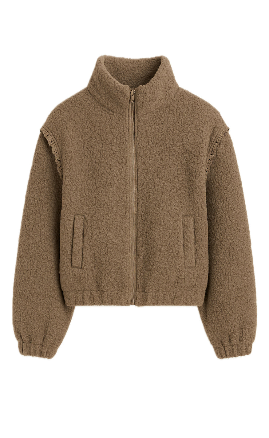 Say Ina Copenhagen Fleece Jakke - Fia - Taupe