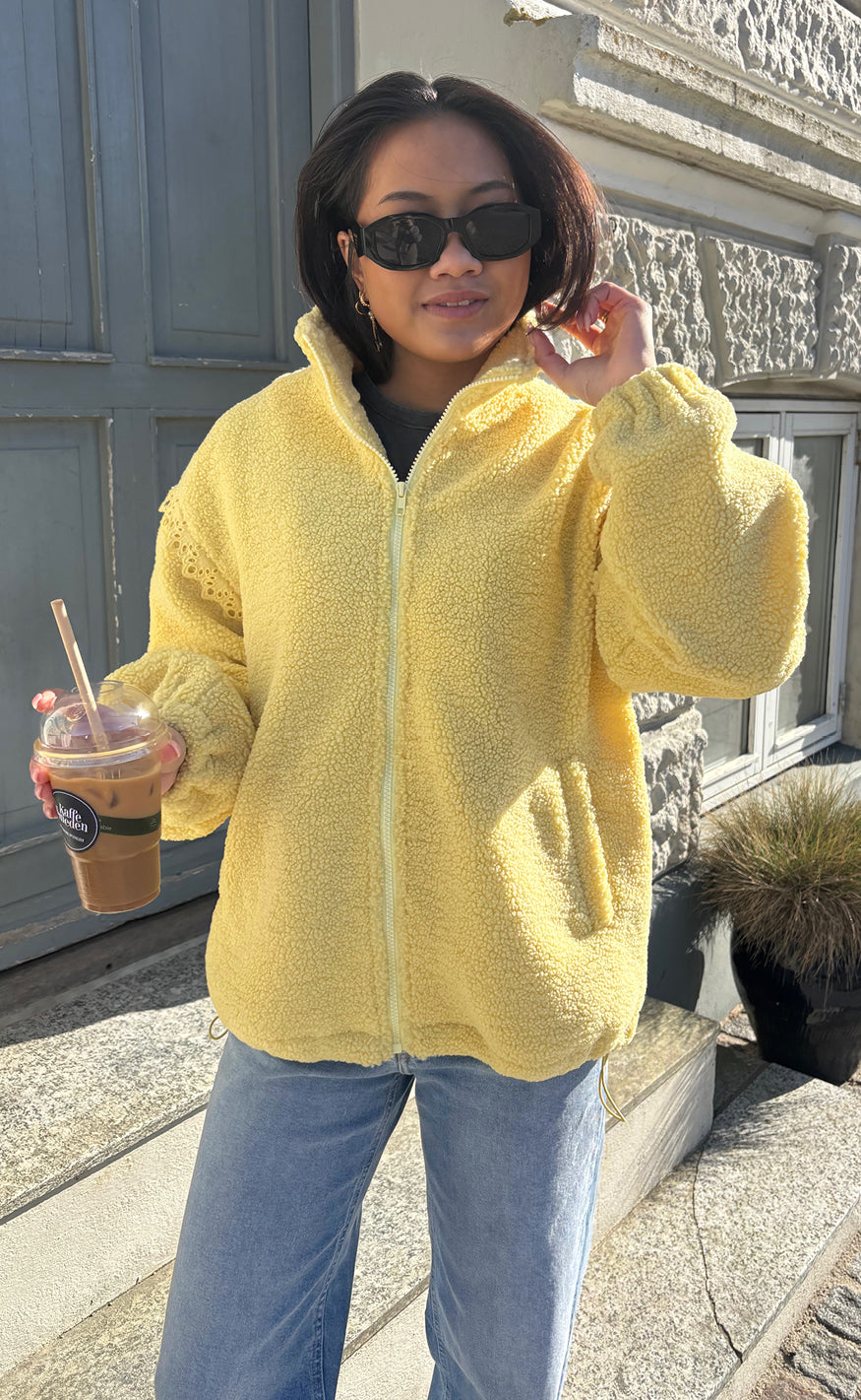 Say Ina Copenhagen Fleece Jakke - Fia - Yellow