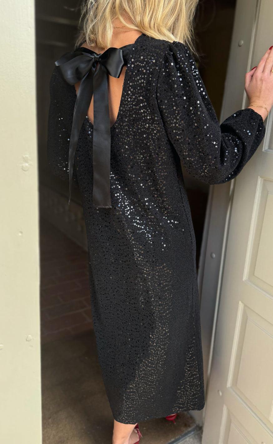 Say Ina Copenhagen Kjole - Fia Long - Black Sequin