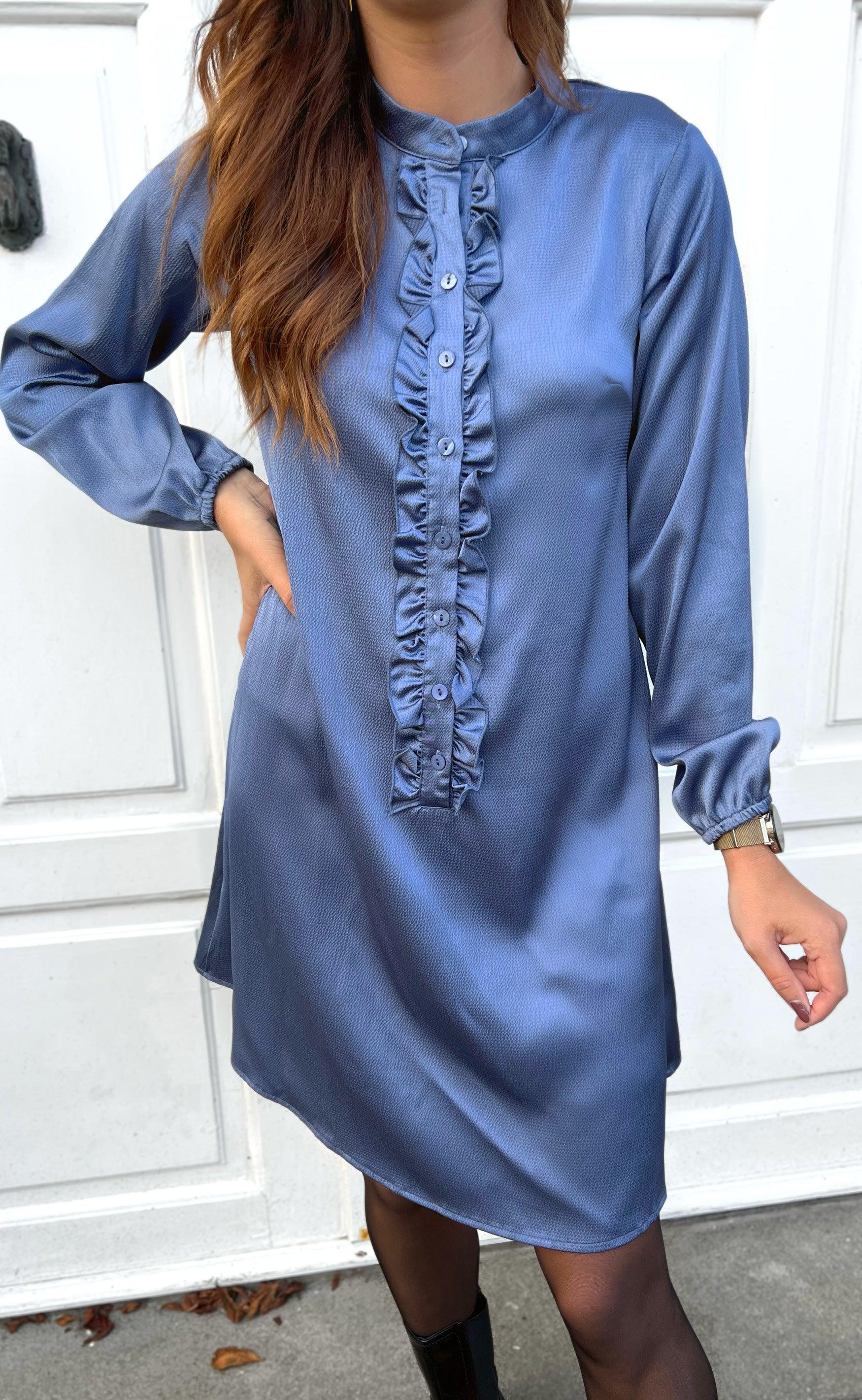 Say Ina Copenhagen Kjole - Florina - Shiny Blue
