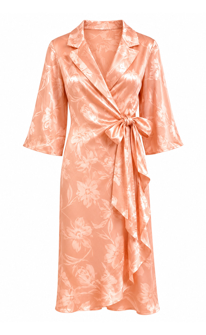 Say Ina Copenhagen Kjole - Mila Wrap - Exclusive Rosy Flowers