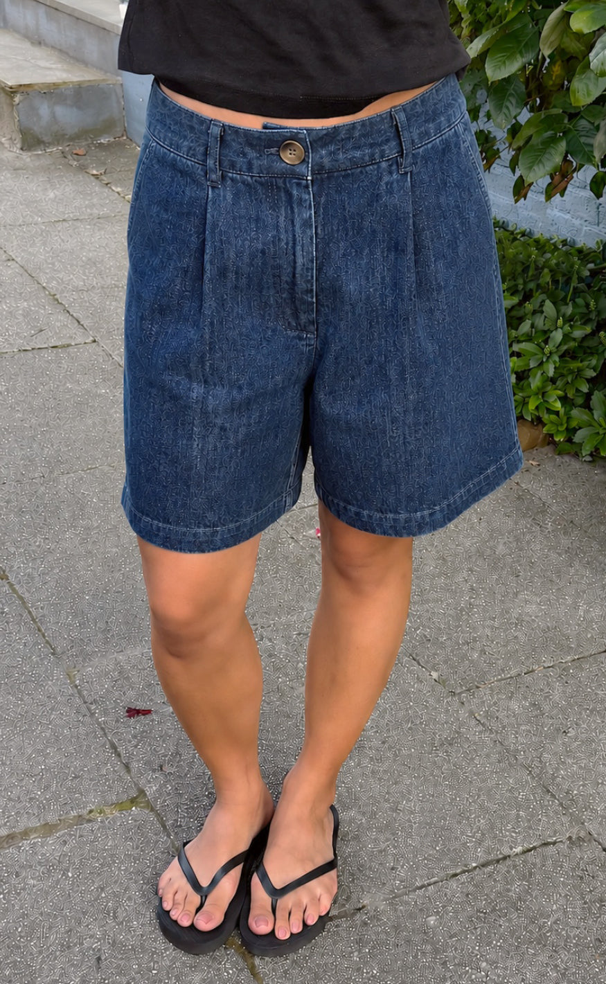 Say Ina Copenhagen Shorts - Sanna - Denim Blue