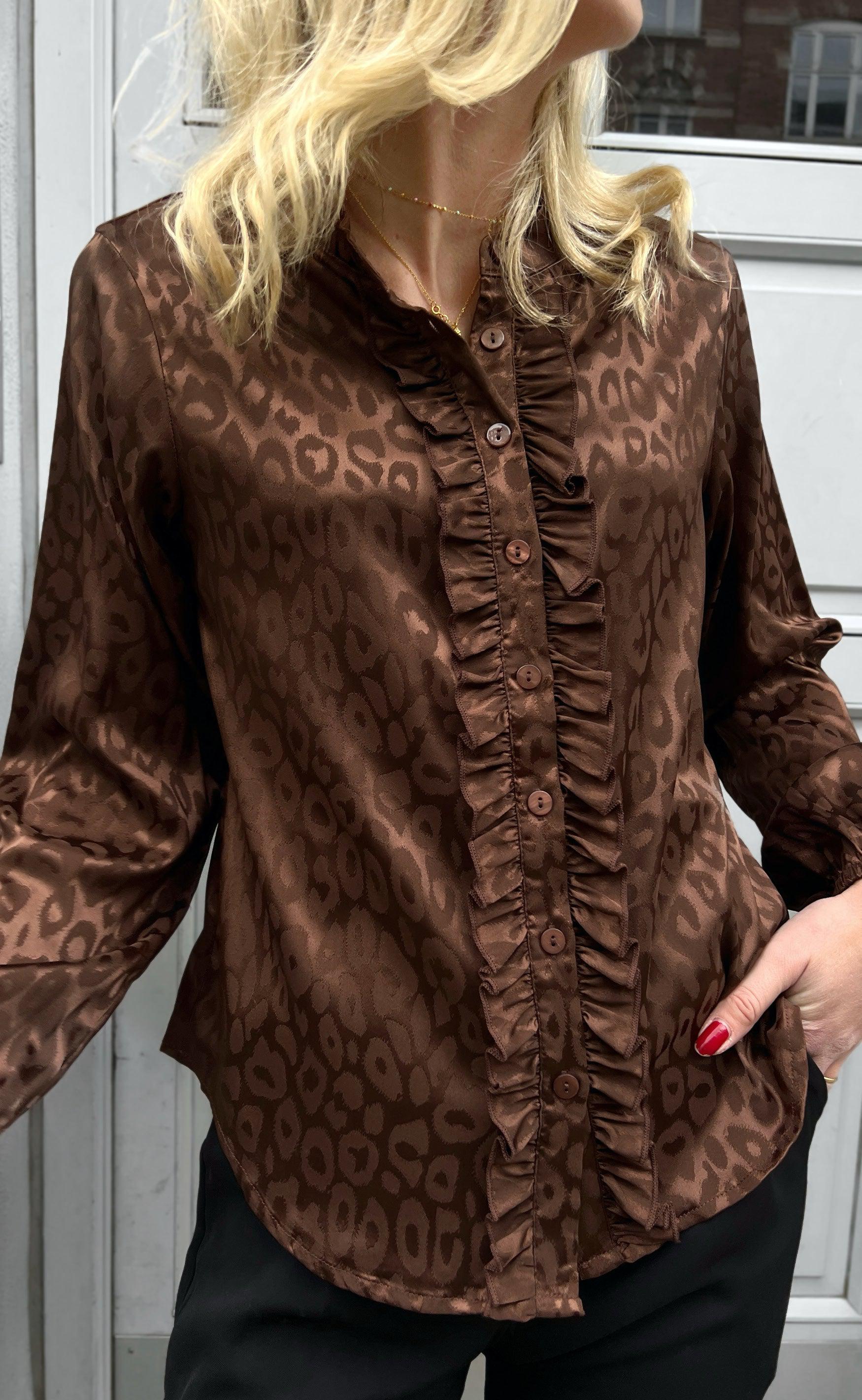 Say Ina Copenhagen Skjorte - Florina - Chocolate Leopard