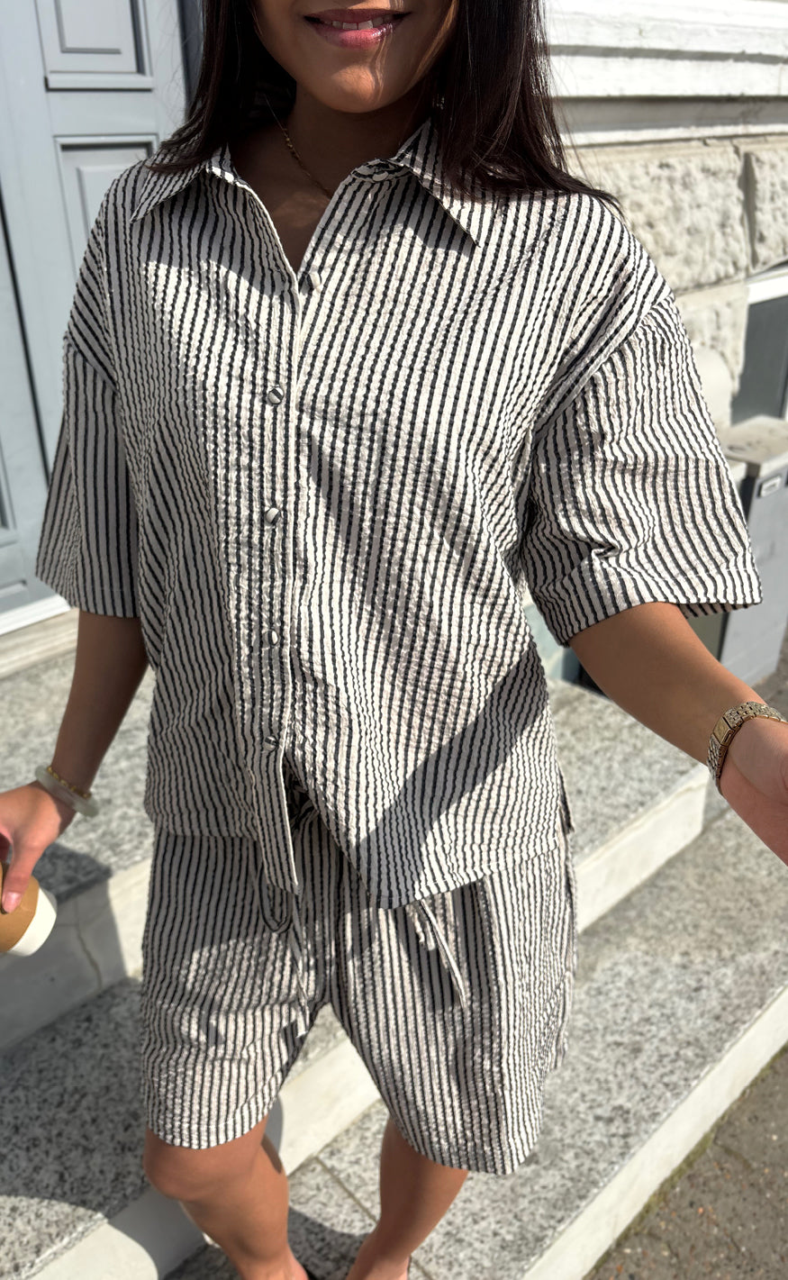 Say Ina Copenhagen Skjorte - Marika - Black Striped