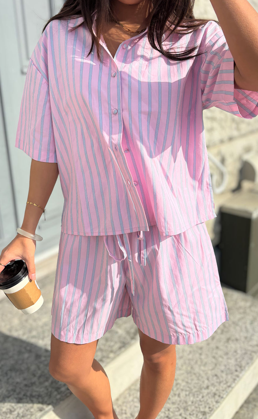 Say Ina Copenhagen Skjorte - Marika - Pink Striped