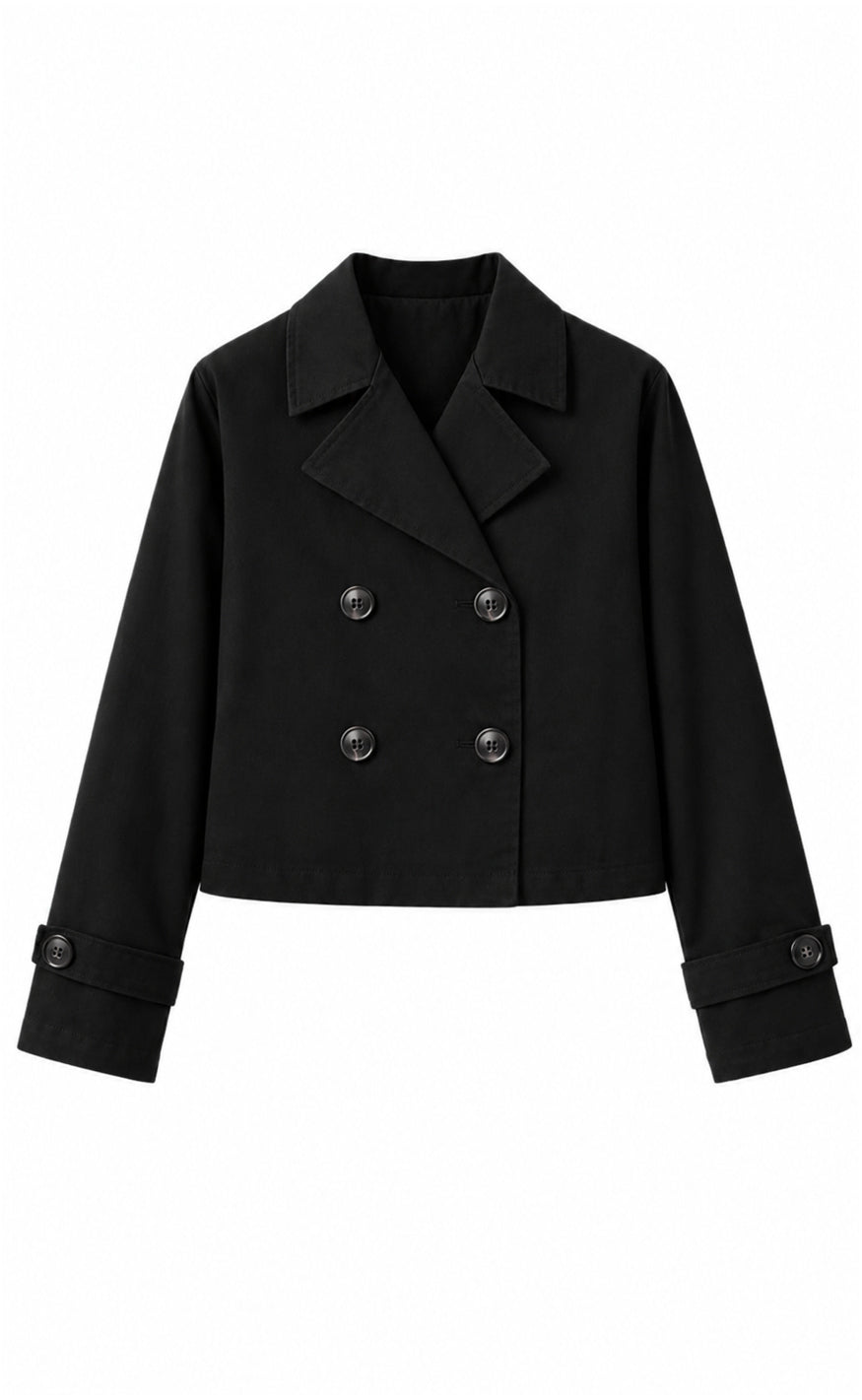 Say Ina Copenhagen Trenchcoat - Laura Short - Black