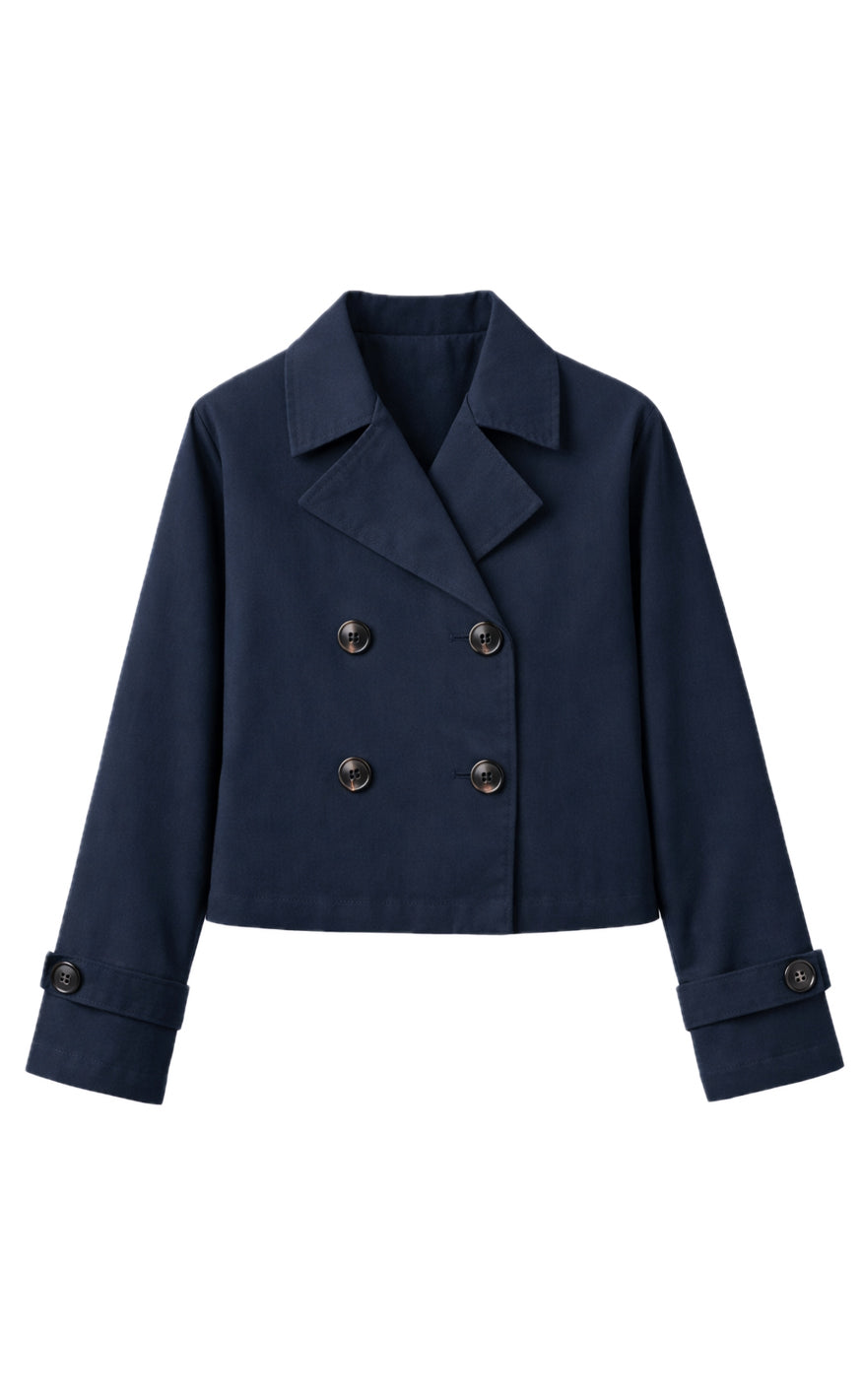 Say Ina Copenhagen Trenchcoat - Laura Short - Navy Blue