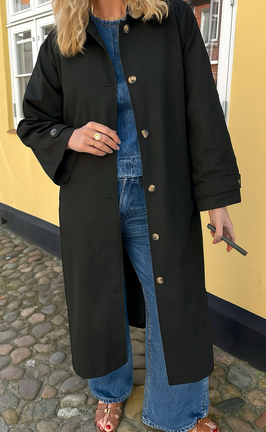 Say Ina Copenhagen Trenchcoat - Louisa Long - Black