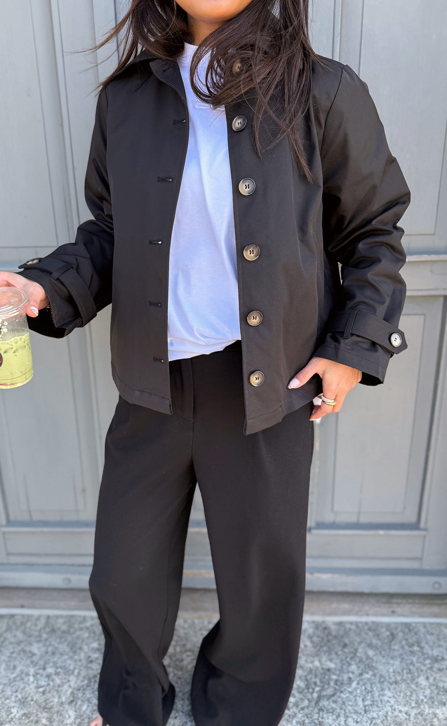 Say Ina Copenhagen Trenchcoat - Louisa Short - Black