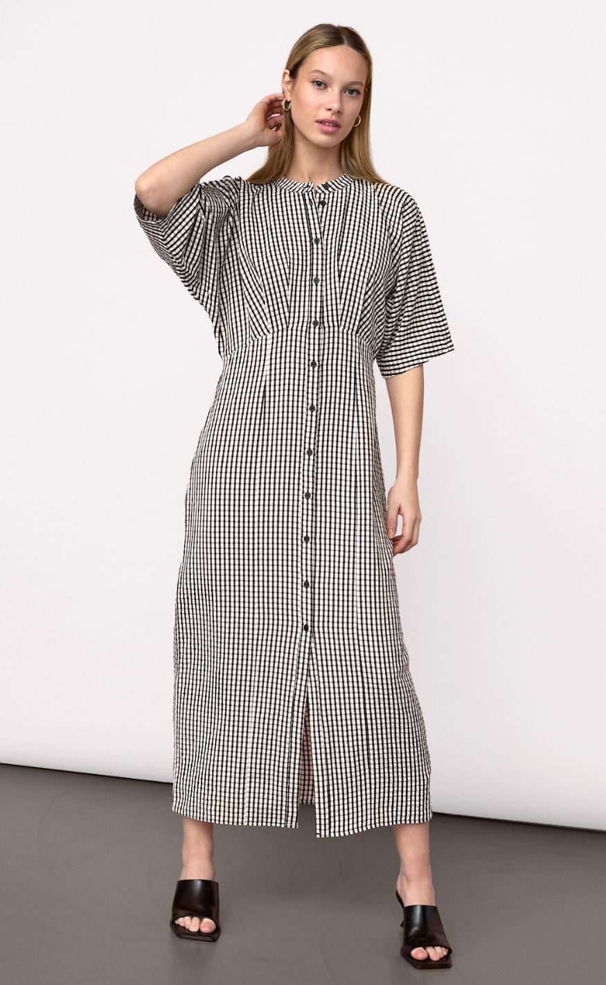 Sisters Point Kjole - Eleo-dr1 - Cream/black Check