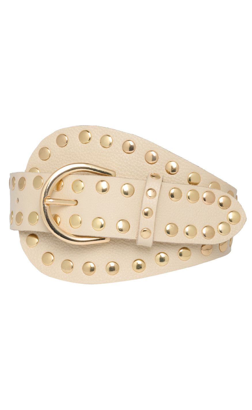 Tim & Simonsen Bælte - Dunja Stud - Off White/gold