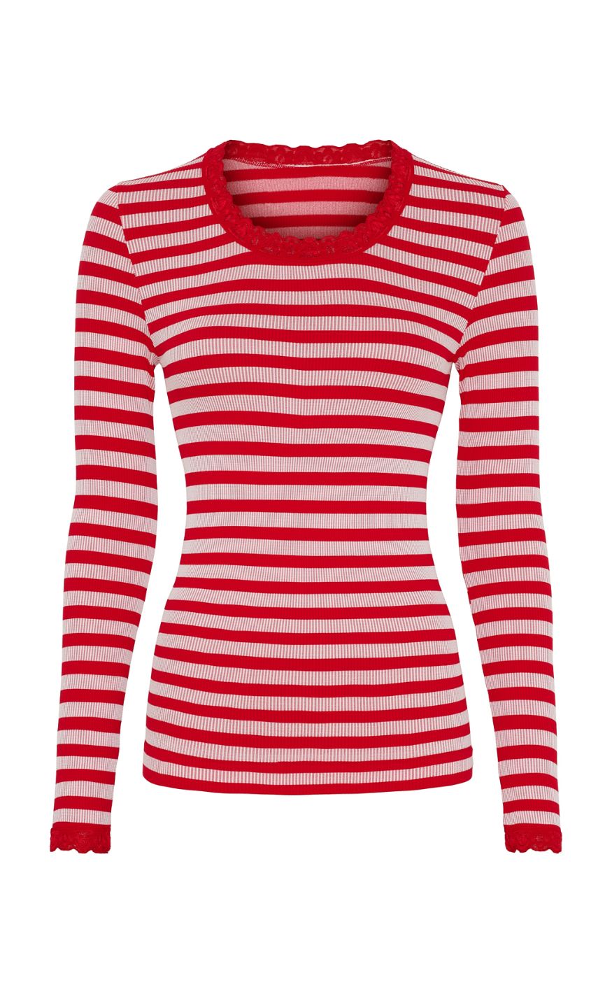 Tim & Simonsen Bluse - Isa Frida - Rosso/bianco