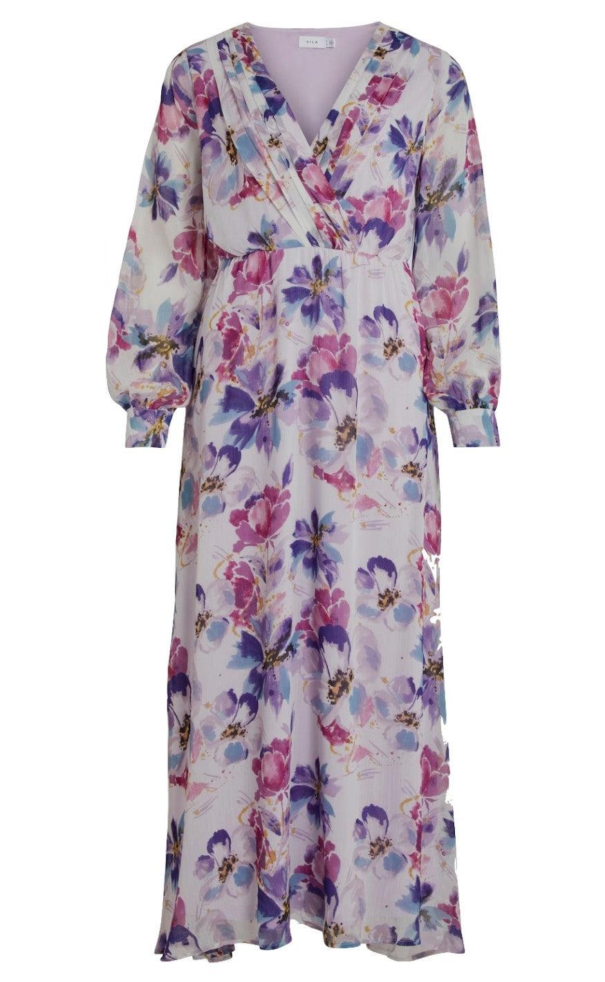 Vila Kjole - Every V Neck - Cloud Dancer