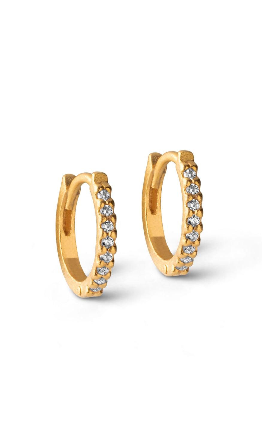 Enamel Copenhagen øreringe - Petite Flora 8 Mm - Gold Colour