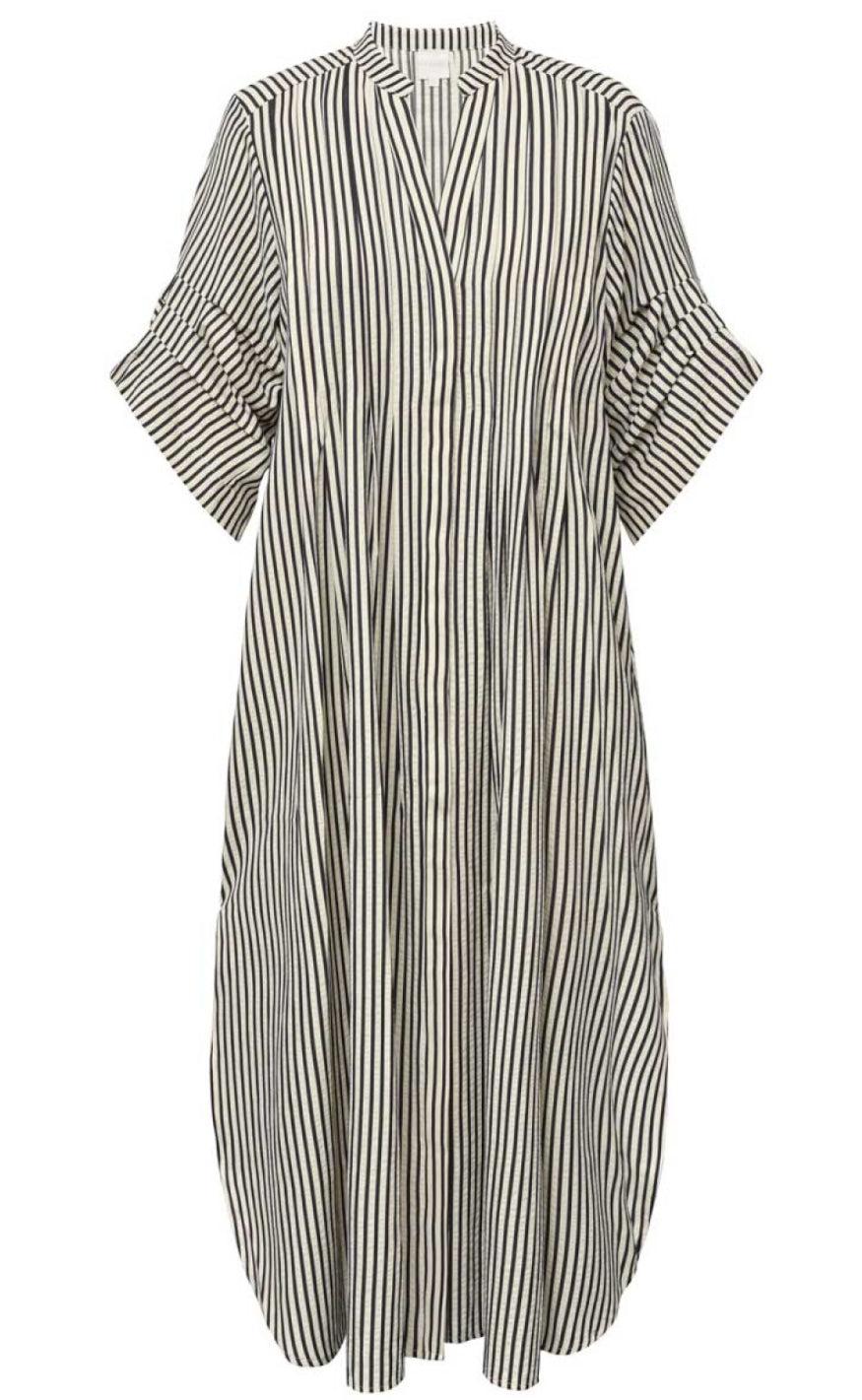 Gossia Kjole - Alexa - Creme Black Stripes