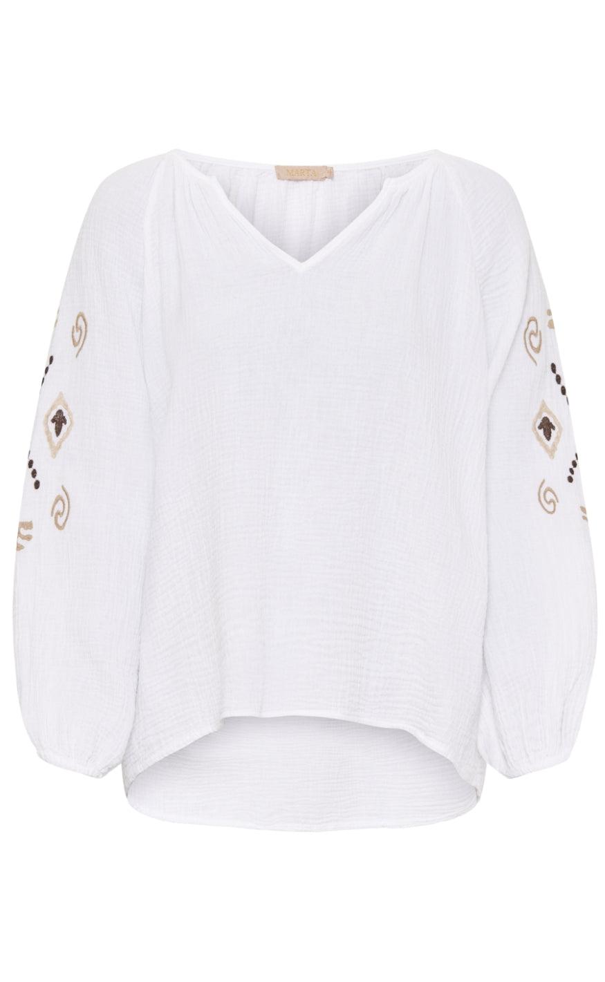 Marta Du Chateau Bluse - 3618 Ursula - Offwhite