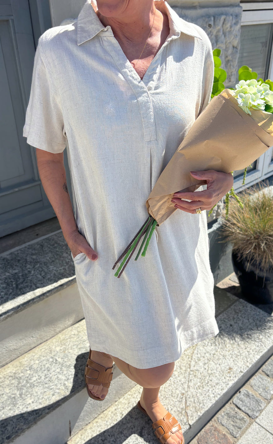 Say Ina Copenhagen Kjole - Laura Linen Sl - Sand