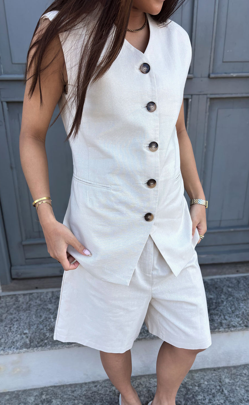 Say Ina Copenhagen Vest - Nivi - Sand